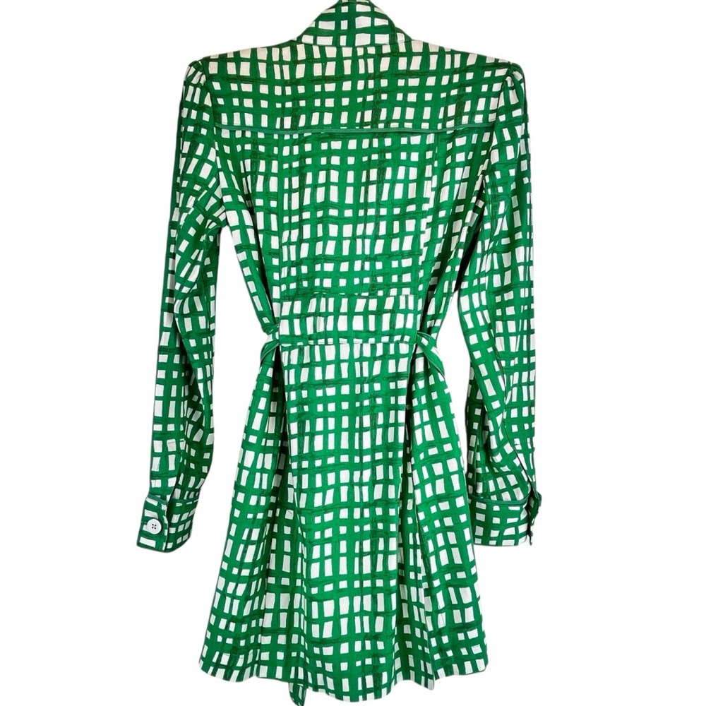 Cabi Circuit Jacket Green White Trench Coat Jacket Linen Blend Sz XS - Picture 4 of 16
